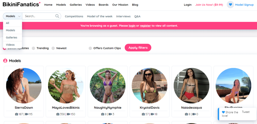 bikinifanatics modeller