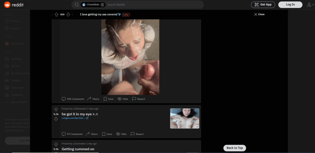 reddit cumsluts sperme