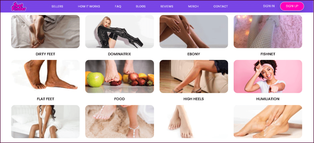 FeetFinder more categories