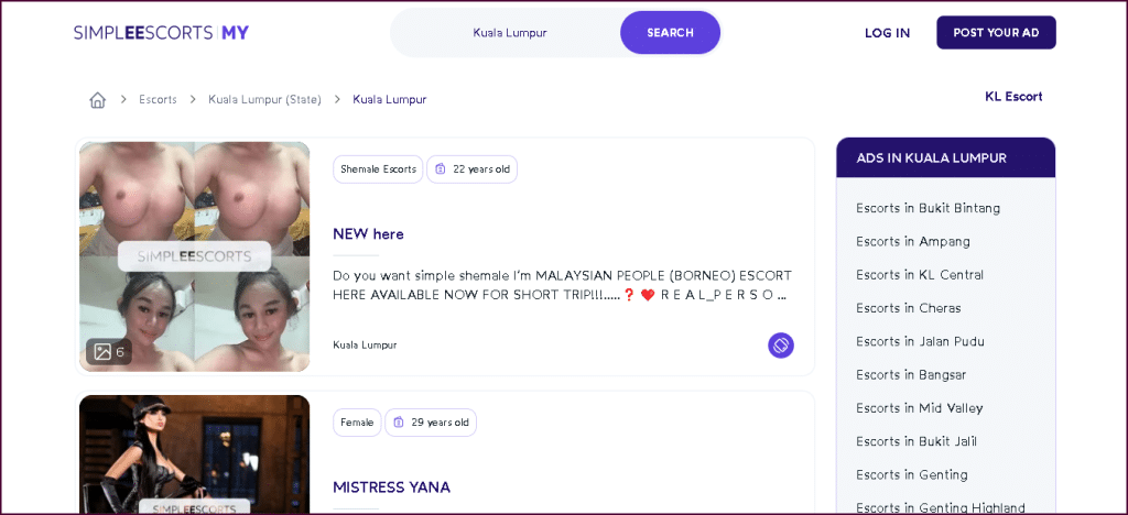 Proste eskorty Kuala Lumpur