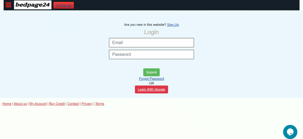 bedpage24 login