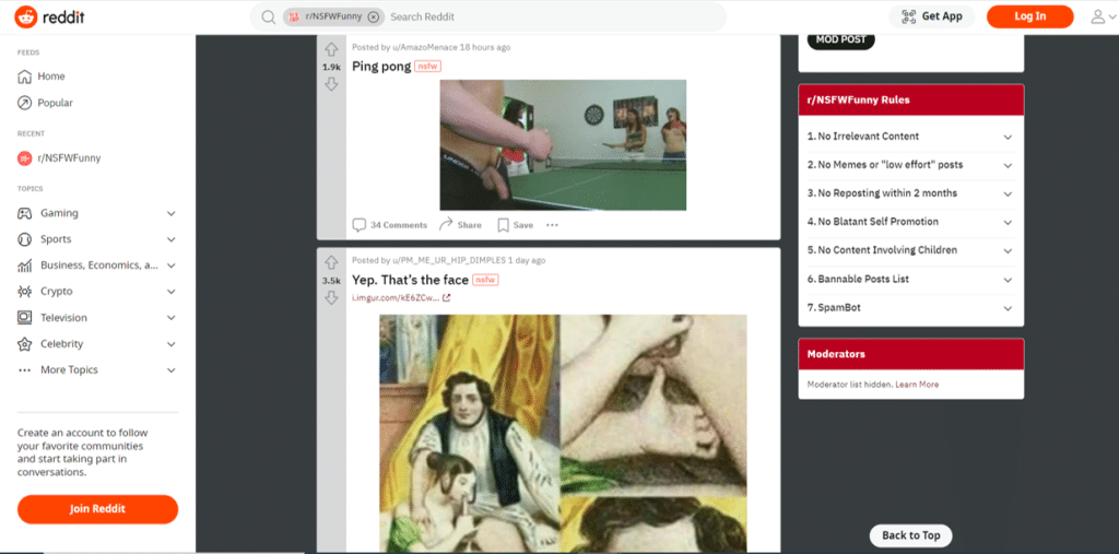 redditnsfwfunny rules