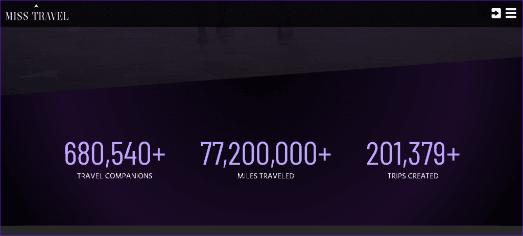 MissTravel stats