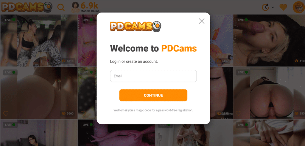 pdcams-Anmeldung