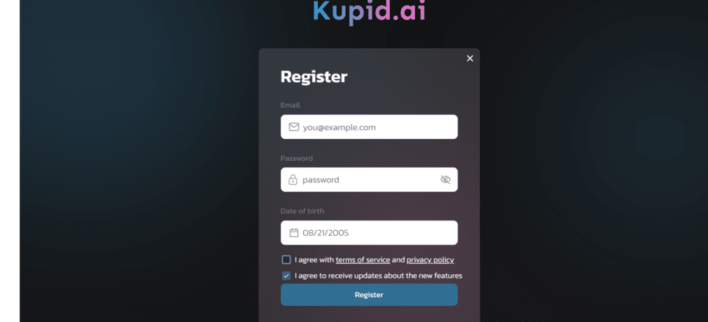 kupid ai-register