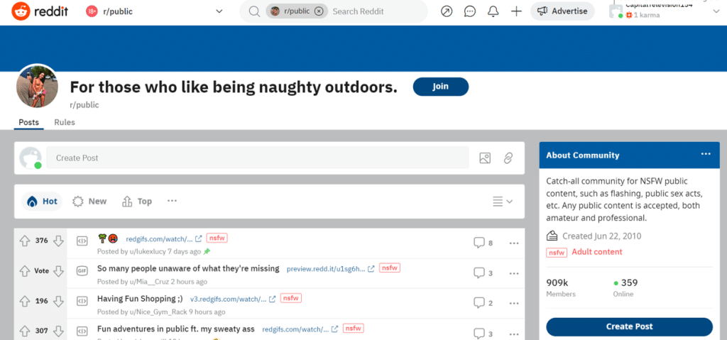 page publique Reddit