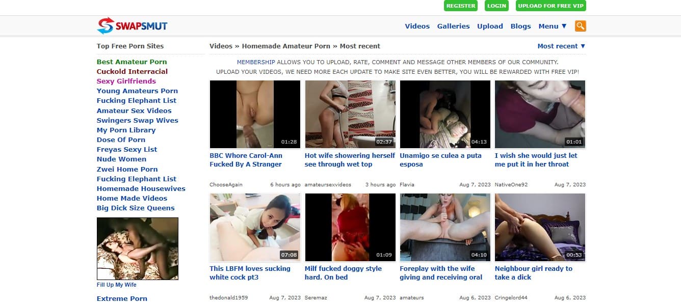 Revisão do SwapSmut e 12 melhores sites de pornografia amadora como Swapsmut