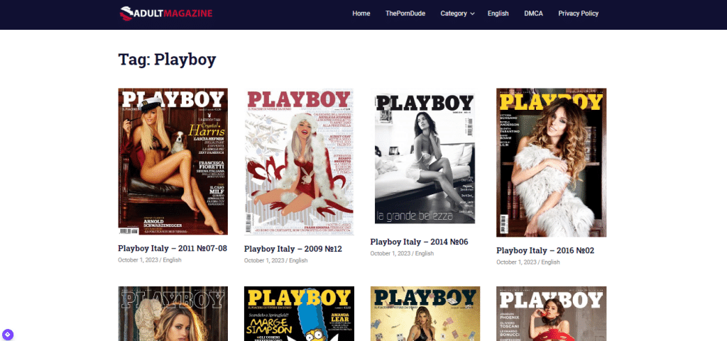 Playboy magazynu dla dorosłych