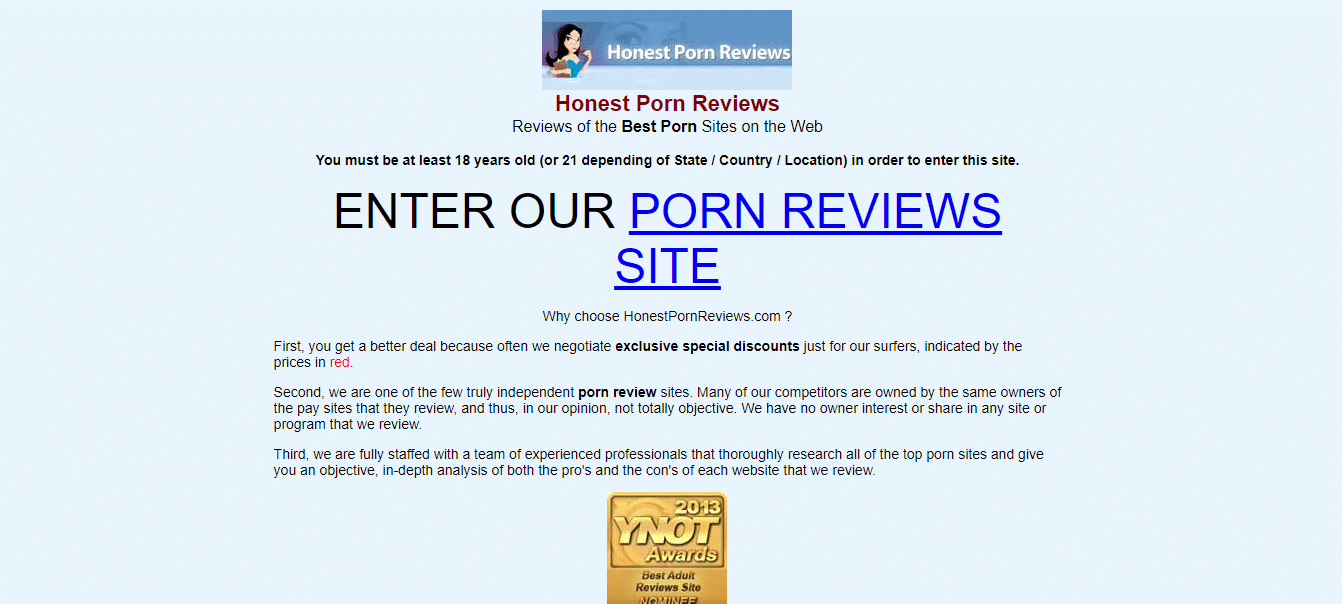 Honest Porn Reviews & 12 Best Porn and Adult Sites List and Directories  like Honestpornreviews.com