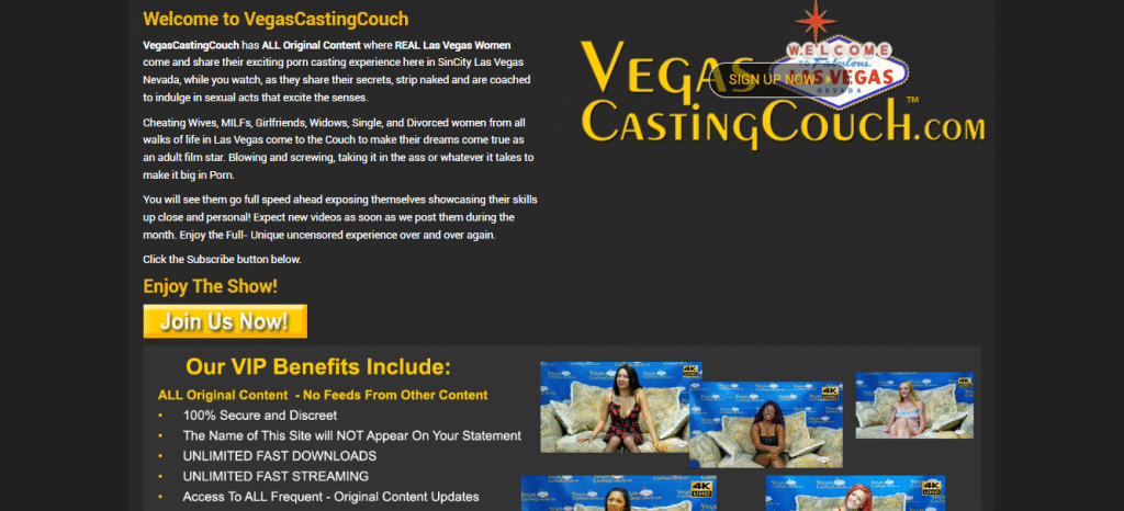 Vegas Casting Couch doet mee