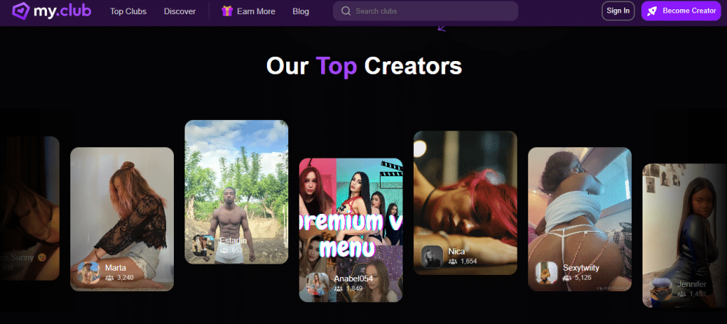 MyClub top creators