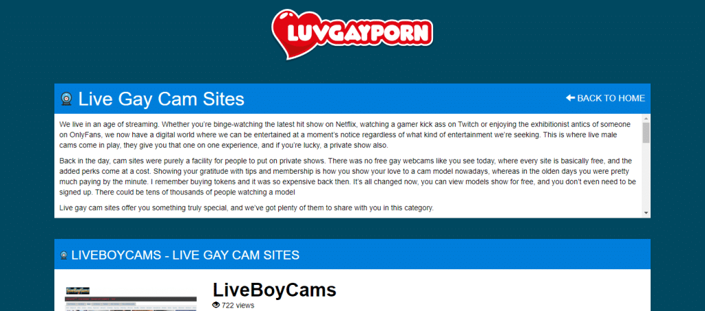 Sites de webcams porno gay Luv