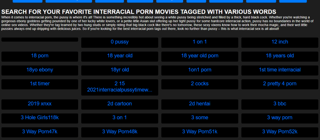 Tags de pornografia inter-racial