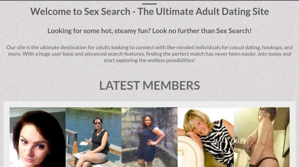 SexSearch welcome