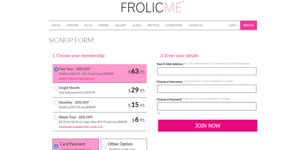 frolicme join