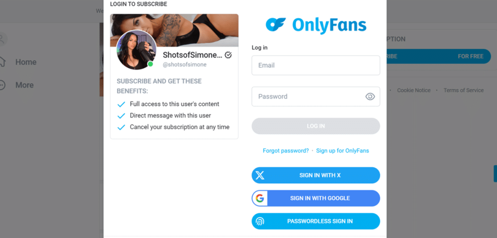 onlyfans simone login