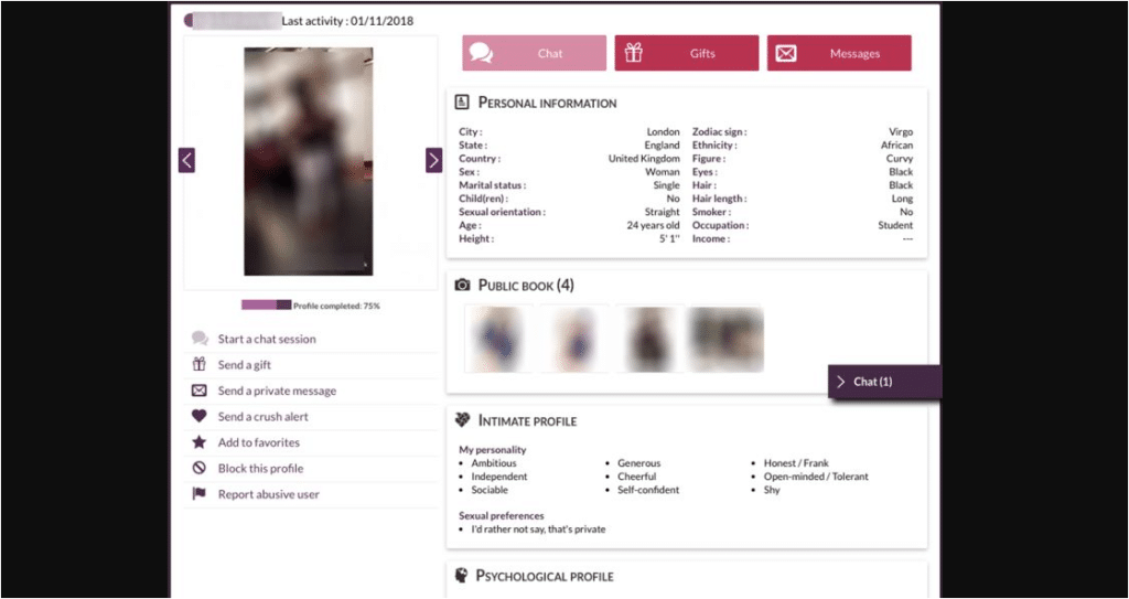 Gleeden profile